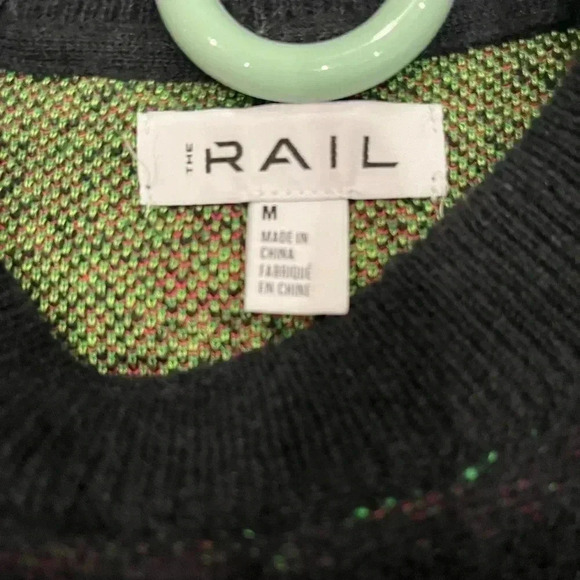 [M]  The Rail mens long crew neck xmass tree print sweater - Picture 5 of 10